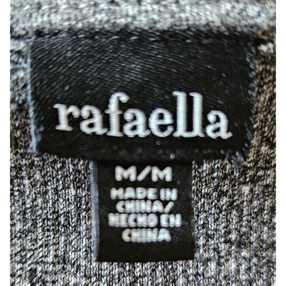 Rafaella Woman Size M Gray Cardigan Sweater With Ruffled Collar & Front Cottage - Picture 4 of 6